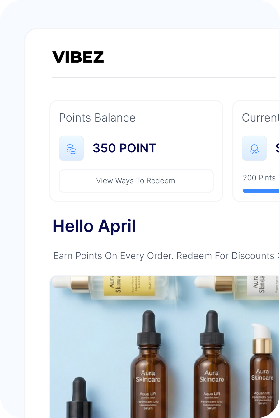 Mylo store loyalty card interface